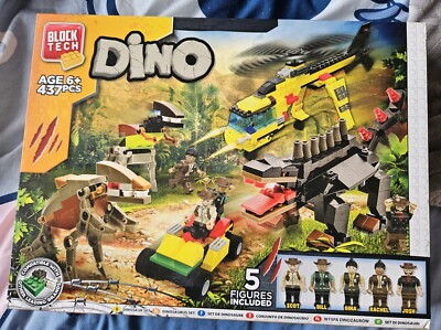 BLOCK TECH DINO BRANDNEU 437 Teile 6+