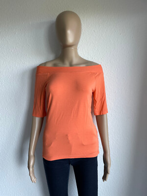 Damen Shirt More & More | Gr. 34 | orange pfirsich | ¾ Ärmel | NEUWERTIG