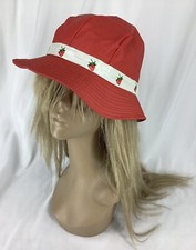 Aqua Sheen Rain Hat Strawberry Vintage PVC TAW250219/HB