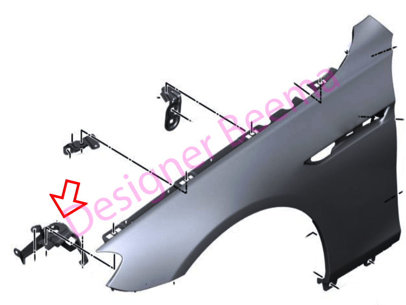 BMW 6 Series Gran Coupe F06 Left Front Wing Panel Bracket