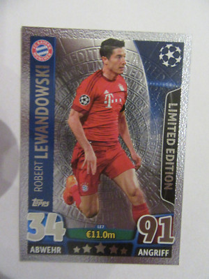 Lewandowski Topps Champions League 2015 16 limited Edition Silber limitierte Auf