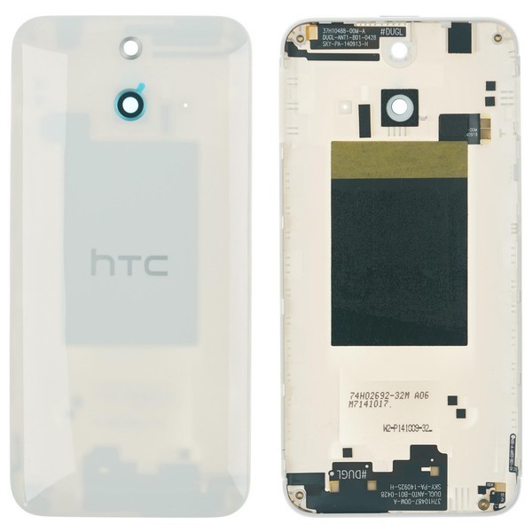 Original Htc One E8 Akkudeckel Back Cover Kamera Linse RÜCkschale, Wei&Szli-image