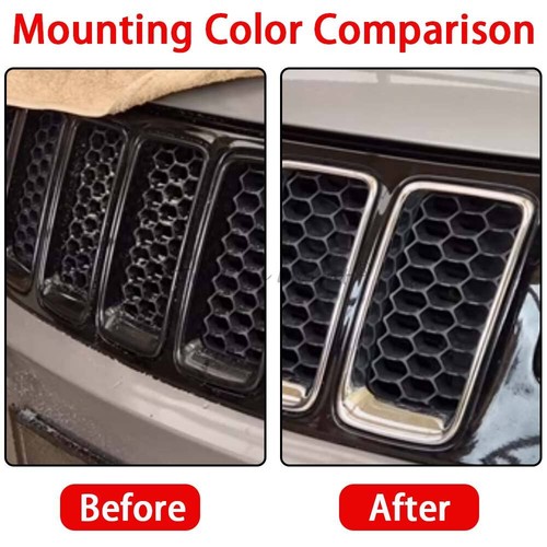 Para Jeep Grand Cherokee 2014-2016 Parrilla delantera Inserciones Anillo Cubierta Tapicería - Imagen 9 de 19