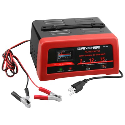 12/2/75 Amp 12 Volt Battery Charger Jump Engine Starter Car Boat Vehicle Quick