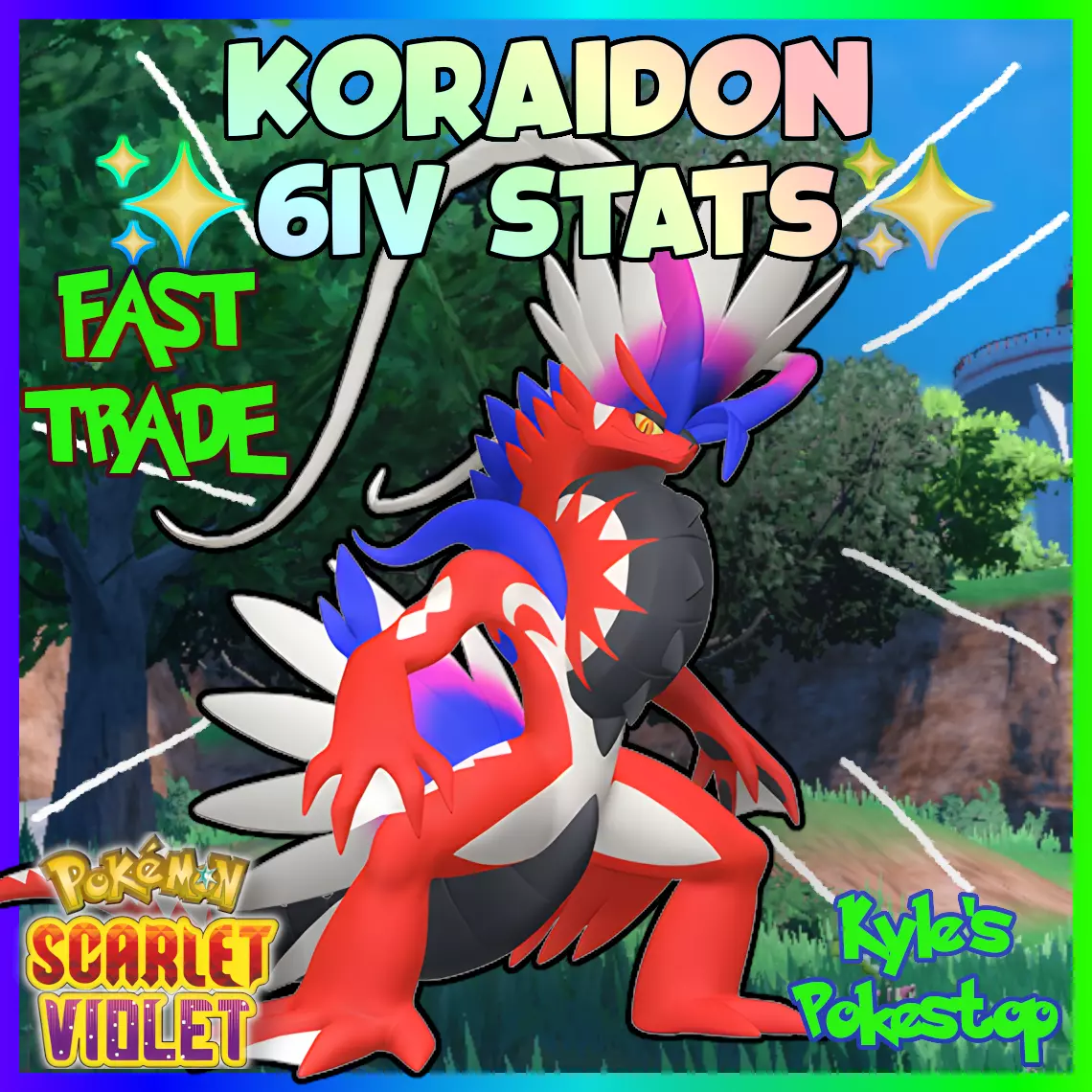 ⭐ Pokemon Scarlet and Violet ⭐ Koraidon ⭐ 🪘 Rillaboom Raid Ready 🪘