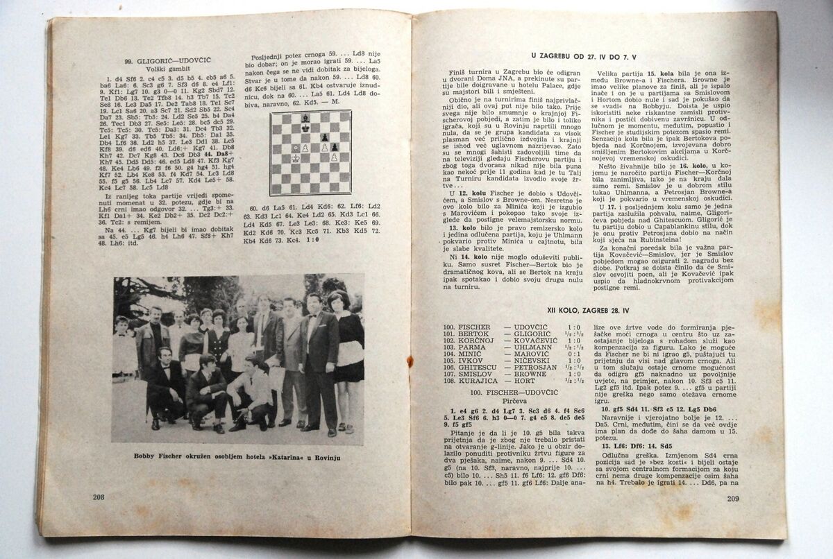 ROBERT BOBBY FISCHER ON COVER 1970 #7 EXYUGO CHESS MAGAZINE REVIEW