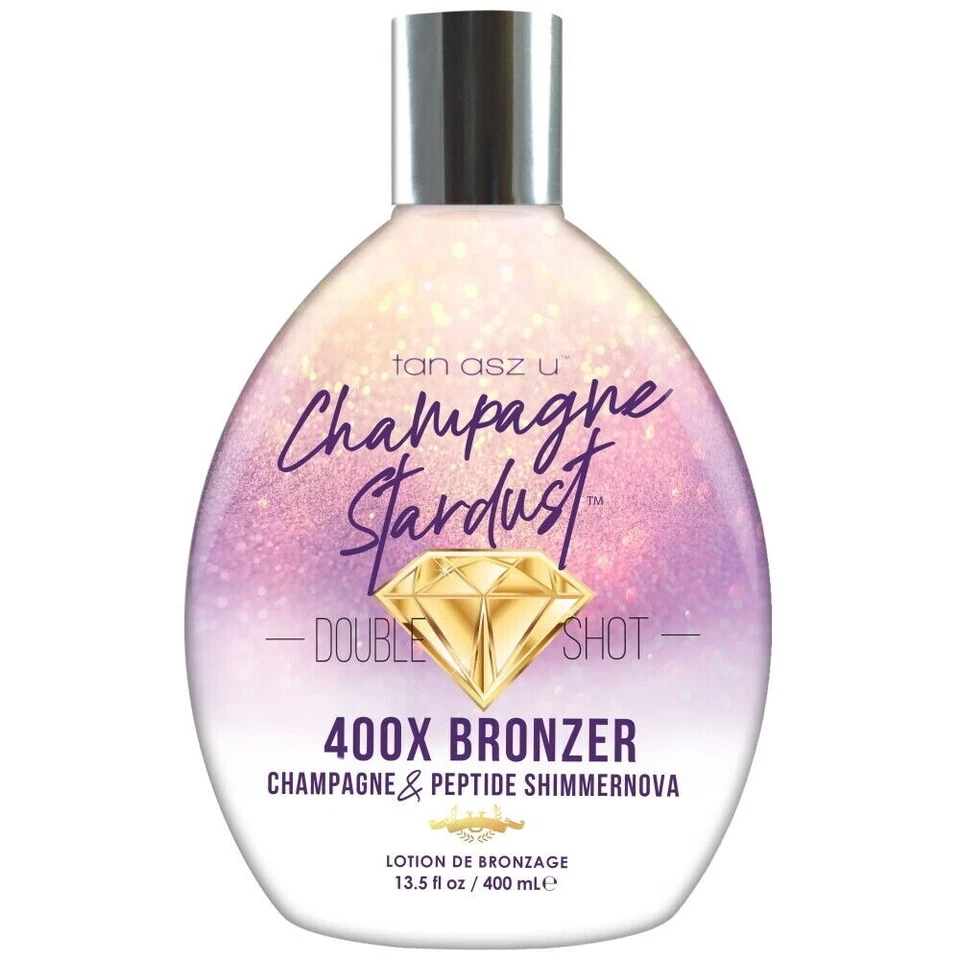 TAN ASZ U CHAMPAGNE STARDUST SUNBED TANNING LOTION CREAM NON TINGLE FREE GOGGLES