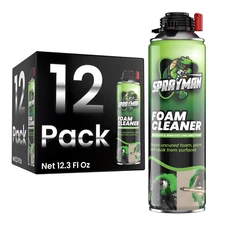 Sprayman Foam Cleaner - Foam Gun Cleaner 12oz, 12 Pack - Gun Not Included