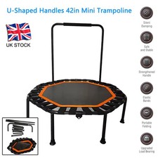 Indoor Mini Trampoline for Kids 42" Foldable Octagonal Fitness Rebounder Gym