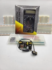 Kelvin 50LE DIGITAL  MULTIMETER , Breadboards, power supply, and jumper wires