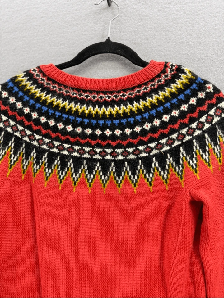 J. Crew женщин многоцветный шерсти смесь Fair Isle Crewneck пуловер свитер маленький - Изображение 2 из 4