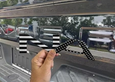 COMPATIBLE WITH 2024 2025 3D DOMED RAISED US BLACKENED FLAG TAILGATE LETTERS