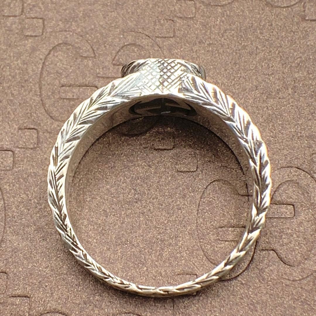 GUCCI Interlocking G Ring Arabesque Silver SV925 … - image 2