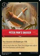 x4 Peter Pan's Dagger - 135/204 - Common Lorcana DLC02 Rise of the Floodborn M/N
