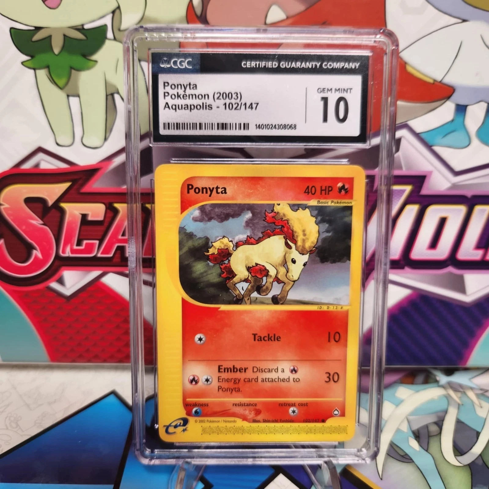 CGC 10 Ponyta 102/147 E-Reader - Aquapolis - Pokemon TCG - SHIPS FAST