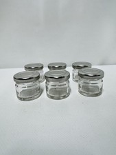 Mini Glass Jars with Silver Lids 1.5oz Small Empty