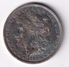 1880 P Morgan Silver Dollar 1$ Coin 90% Silver #969