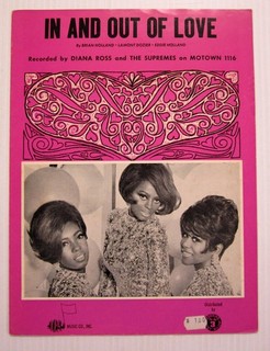 IN AND OUT of LOVE Vintage Sheet Music The SUPREMES Diana ROSS 1960s Girl Group