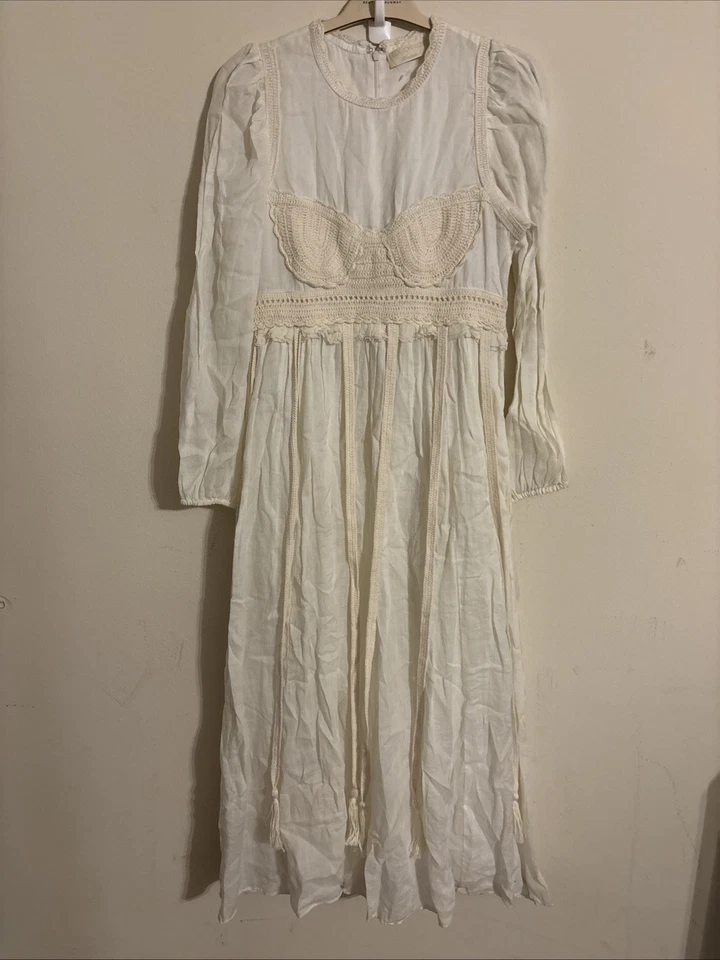 Vestido de ganchillo Ulla Johnson Aviva hecho a mano, talla 8, $1,150 nuevo con etiquetas Foto 4 de 4