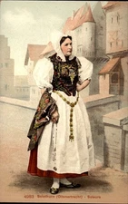 Solothurn Switzerland Costume Solothurn vintage postcard c318