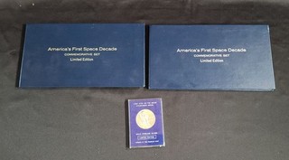 Group of 3 1st Space Flight & Step on Moon Commemorative Sterling Silver Medals