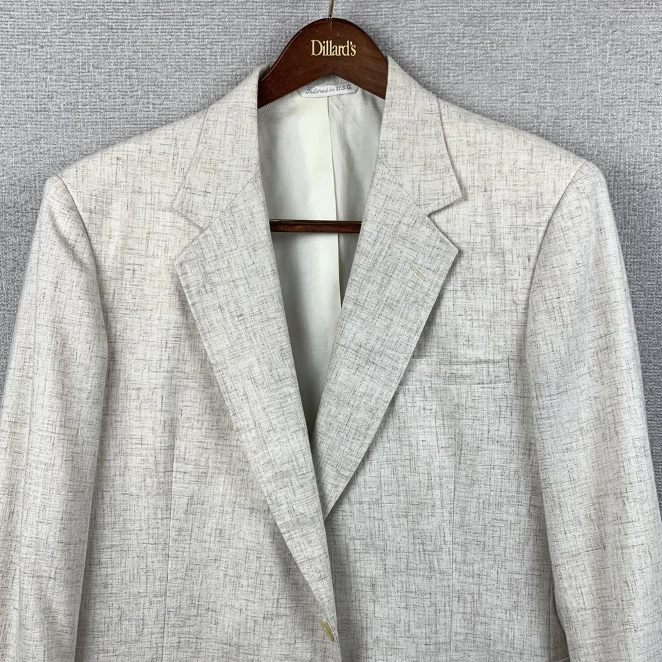 Blazer Arnold Palmer Para Hombres 43R Beige Dos Botones Muesca Solapa Hecho en EE. UU. Forrado Foto 2 de 4