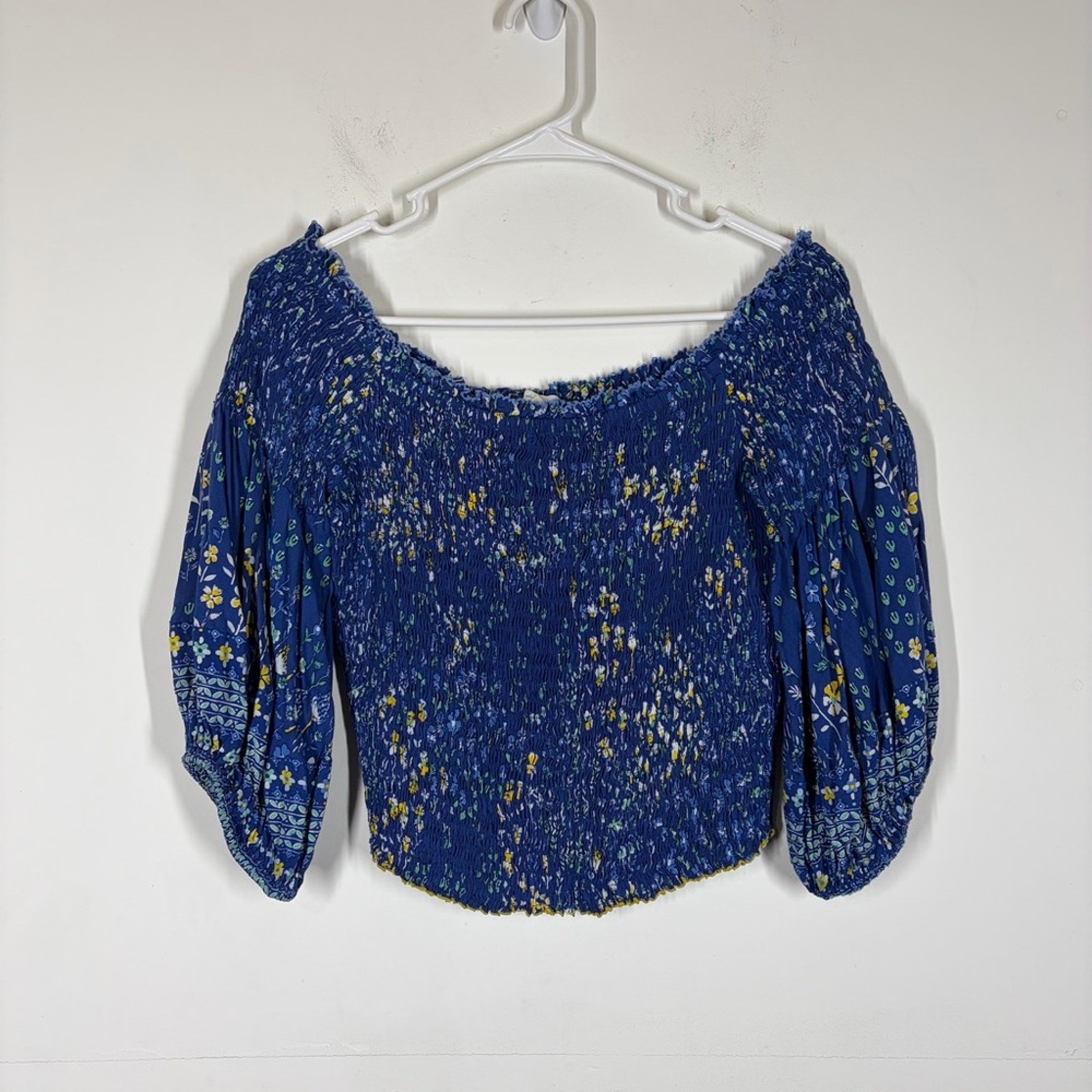 Poupette St Barth Ariel Smocked Crop Top Size M/L