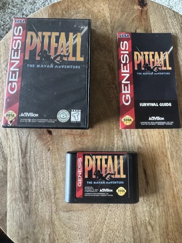 Pitfall The Mayan Adventure Sega Genesis CIB Box Manual Cartridge 1994
