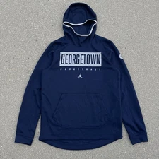 Nike Air Jordan Georgetown Hoyas Basketball Logo Pullover Hoodie Size Medium