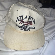 White Atlanta Braves 92' Western Division Champs Hat Designer Award Headwear MLB