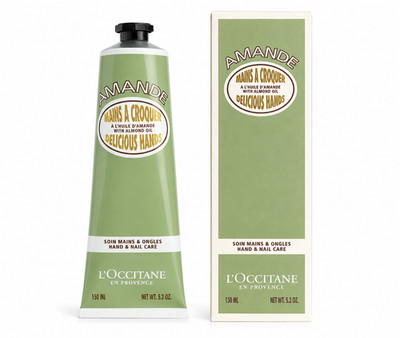 L'OCCITANE Amande Delicious Hands Cream Nail Care with Almond 150ml/5.2 oz NIB
