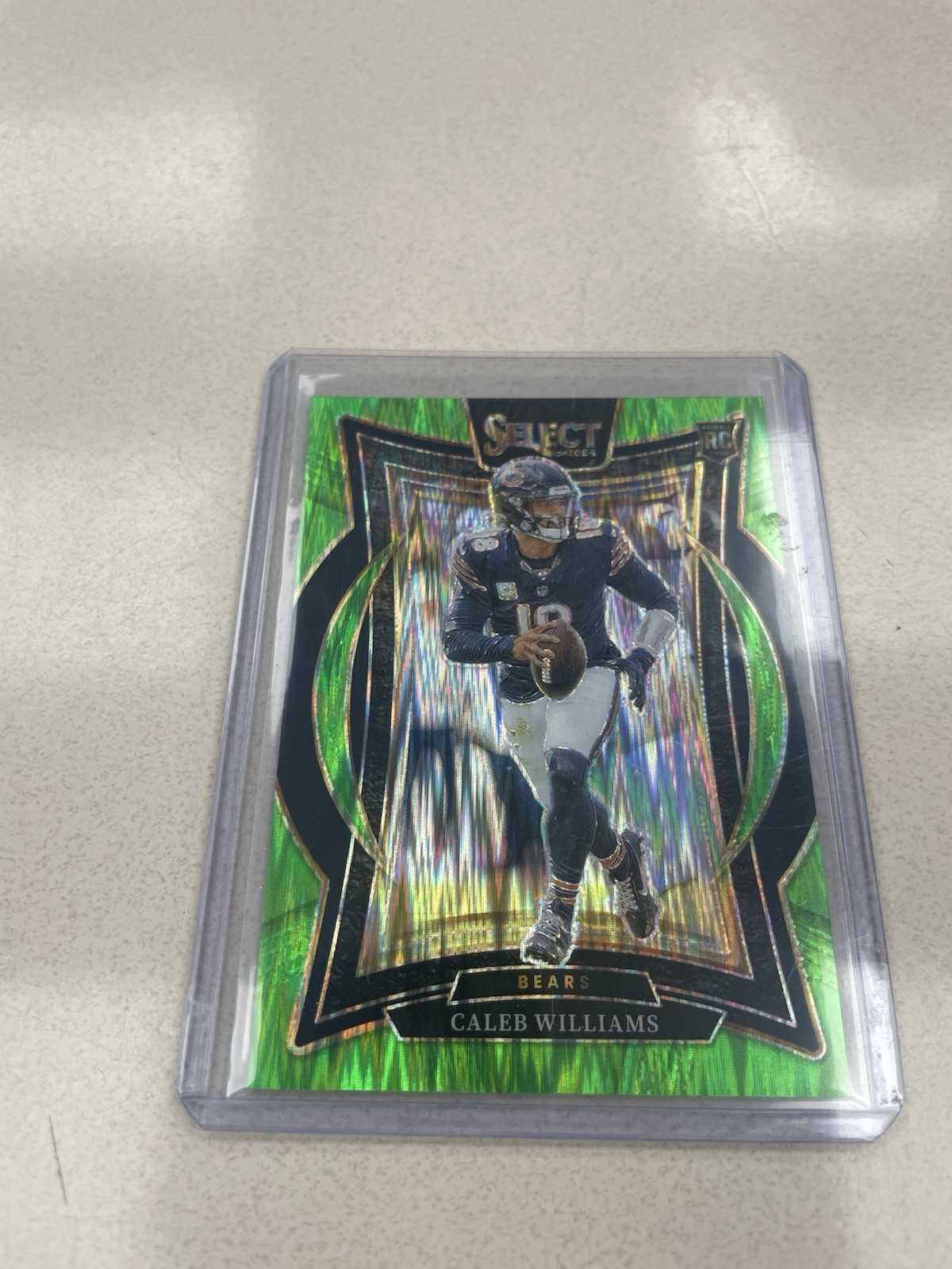 2024 Select Football Caleb Williams Concourse #25 Neon Green Prizm Shock /599 RC