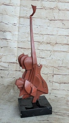 Handcrafted Museum Quality Detailed Classic Dali Guitar Bronze Artwork Statue