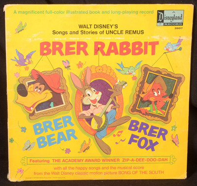 Brer Rabbit LP 3907 Record Walt Disney Uncle Remus Story Song Of The South Vinyl