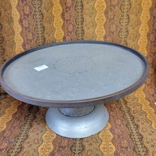 Rustic Farmhouse Galvanized Metal Cake Pastry Dessert Stand 8"t 16" W