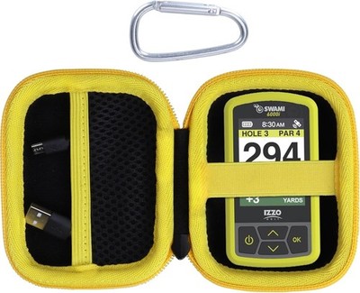 Hard Case Compatible with Izzo Swami 6000 Handheld Golf GPS (Black + Yellow C...