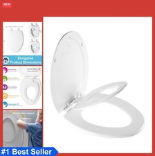 Slow Close Toilet Seat Built In Potty Training Elongated White Stay Tite Hinges