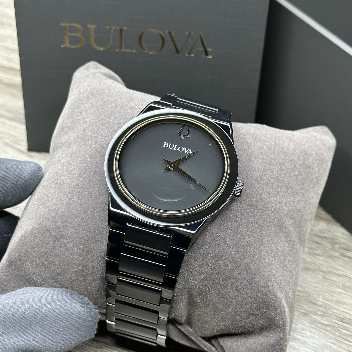 NEW✓$650✓ Bulova Millennia Slim Elegant Black Stainless