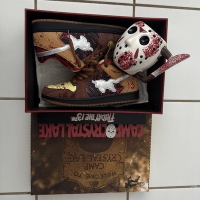 Friday The 13th Dunks - Jason Voorhees Custom Sneakers Size US 8