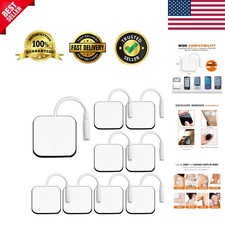 SM Electrodes 8 PCS Tens Unit Replacement Pads 2X2'', Latex Free Electrode Pa...
