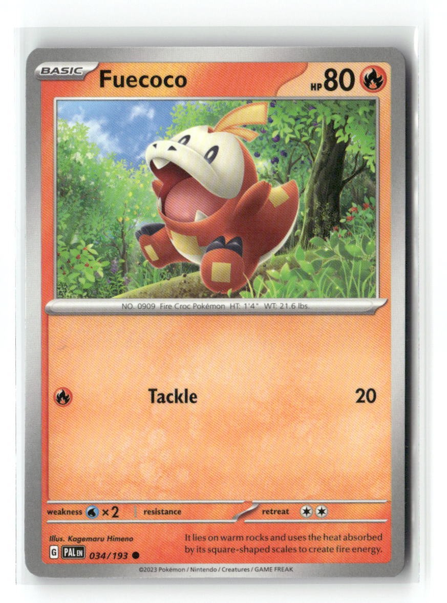 Fuecoco 034/193 Common Paldea Evolved Pokemon Near Mint