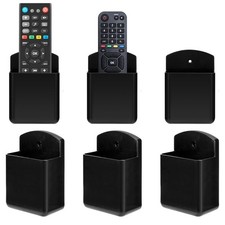 6 PCS Remote Control Holder Wall Mount SelfAdhesive Organizer Black