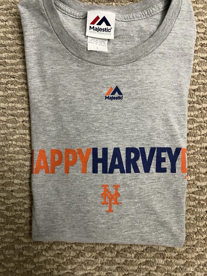 Camisa gris Matt Harvey New York Mets Majestic Fan Moda Talla grande Foto 2 de 4