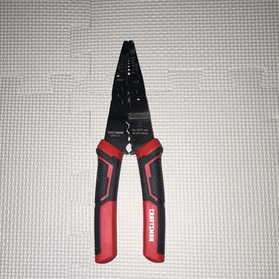 #ad Craftsman CMHT81714 Wire Stripper Crimper Cutter Pliers w Red Sheath $16.00