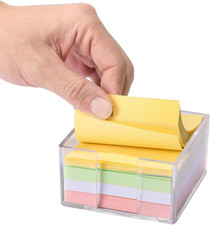 3X3 Inch Acrylic Sticky Note Holder, Crystal Clear Sticky Note Dispenser for Dor