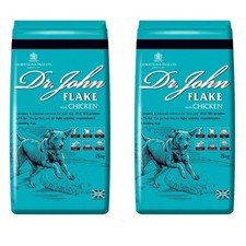30kg Dr John Flake Dry Dog Food with Chicken Lightly Active Working Adult Dogs 1.58 per kilo