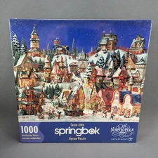 Springbok Jigsaw Puzzle North Pole Series 1000 Piece Department 56 New Sealed