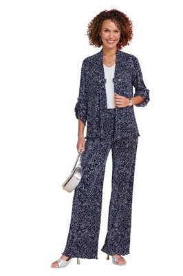 Damen Bedruckte Plisse Jacke von Amber
