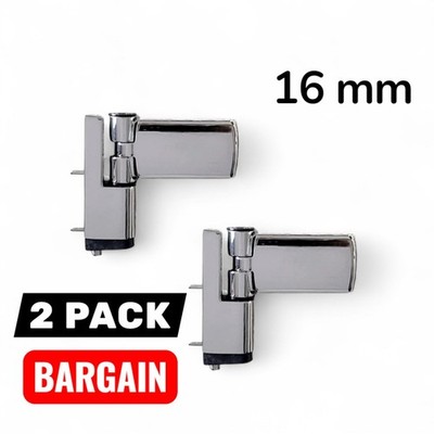 16 mm Chrom Flagge Haustürscharnier 2er Pack || Hochsicherheit 3D verstellbar PVC 