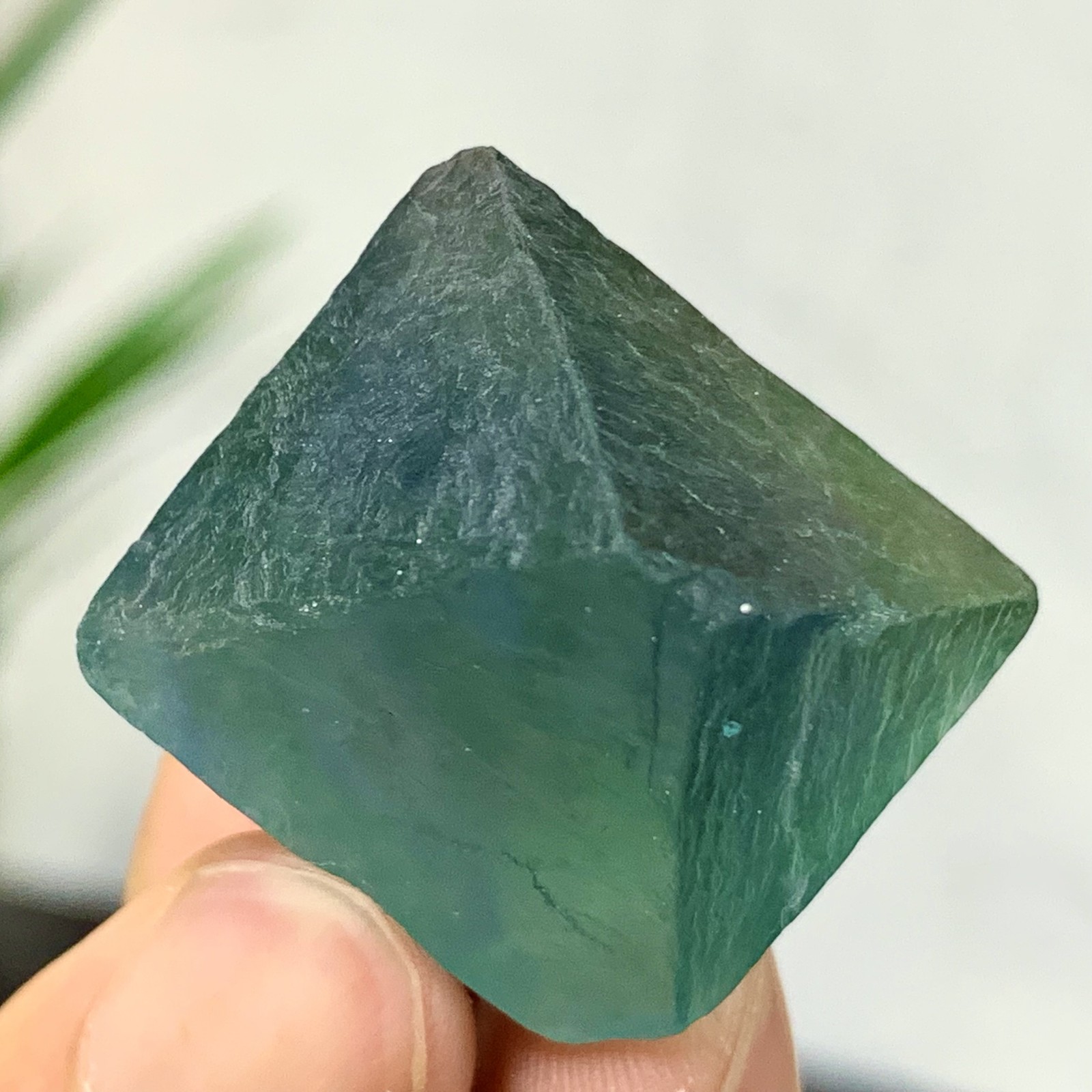 27g Natural Blue Green Fluorite Octahedron Crystal Healing Stone